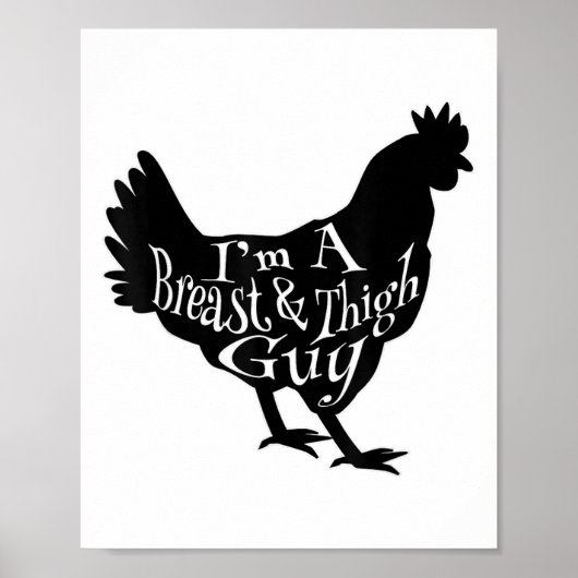 In een borst & dij Guy BBQ Kip _1 Poster (Voorkant)