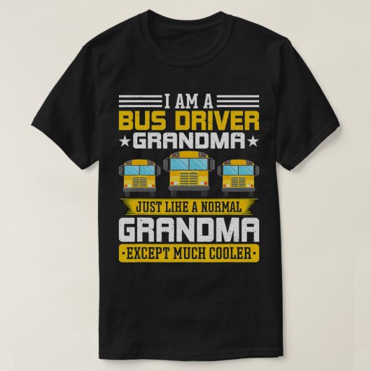 In een buschauffeur Oma Oma School Bus Dri T-shirt (Design voorkant)
