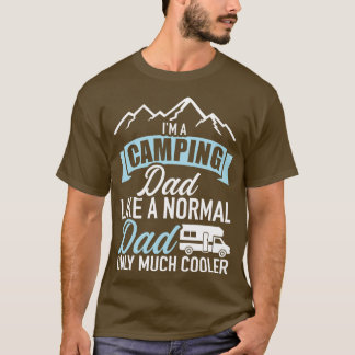 In een camping vader als een normale vader alleen  t-shirt