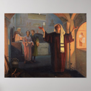 In een catacomb, 1900 poster