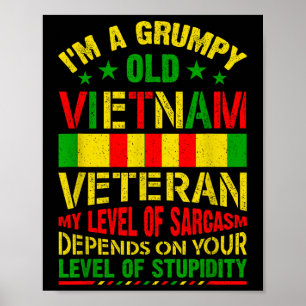 In een chagrijnige oude Vietnam Veteran Shirt Viet Poster