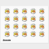 In een Citrus Relatie Funny Fruit Pun Ronde Sticker (Vel)