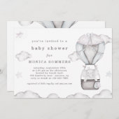 In een Cloud (Grijs) Baby shower Kaart (Voorkant / Achterkant)