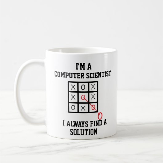 In een computerwetenschapper vind ik altijd een op koffiemok (Links)