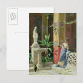 In een Courtyard in Pompeii, 1878 Briefkaart (Voorkant / Achterkant)