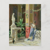 In een Courtyard in Pompeii, 1878 Briefkaart (Voorkant)