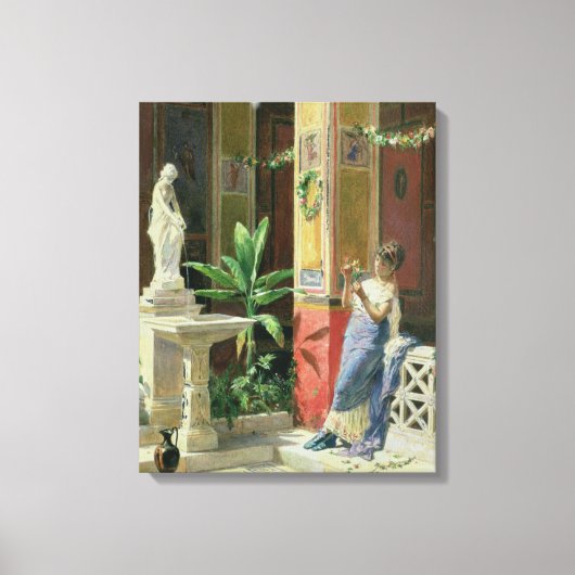 In een Courtyard in Pompeii, 1878 Canvas Afdruk (Voorkant)