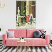 In een Courtyard in Pompeii, 1878 Canvas Afdruk (Insitu (Woonkamer))