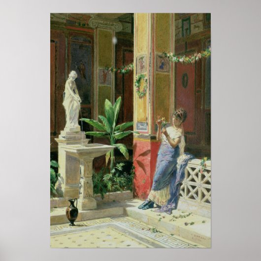 In een Courtyard in Pompeii, 1878 Poster (Voorkant)