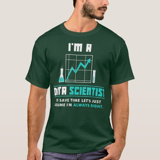 In een data scientist grappige data science analis t-shirt (Voorkant)