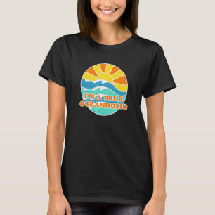 In een echte oceanische strand strand bum zomer bu t-shirt