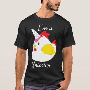 In een eenhoorn kip ijs kegel t-shirt