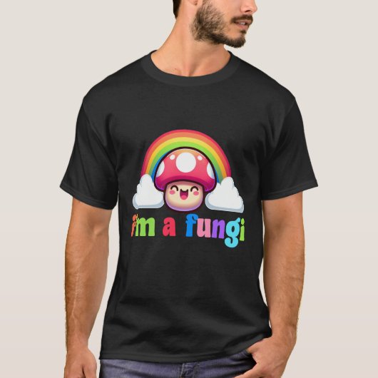 In een Fungi Fun Guy Funny Kleurrijke Regenboog T-shirt (Voorkant)