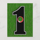 In één gat! briefkaart (Voorkant)