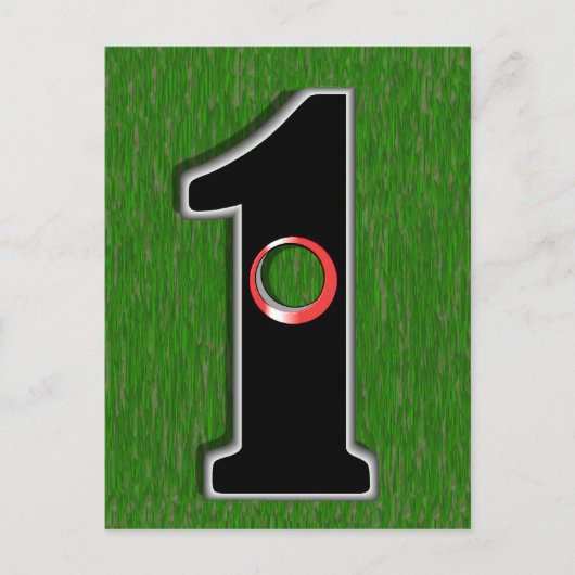 In één gat! briefkaart (Voorkant)