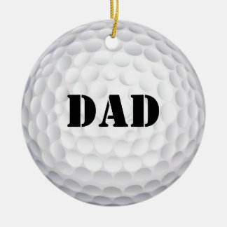 In één gat! golfbal keramisch ornament