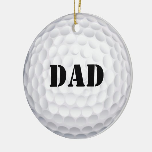 In één gat! golfbal keramisch ornament (Links)