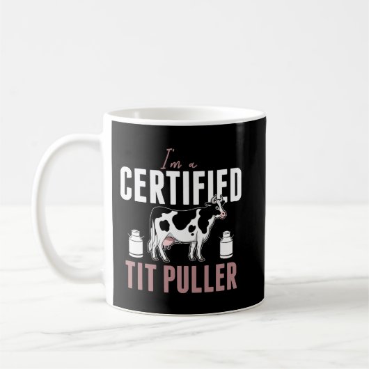 In een gecertificeerde tit pulle Funny Farmer Koffiemok (Links)