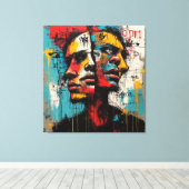 in een gekwelde ziel canvas afdruk (Insitu (Houten vloer))