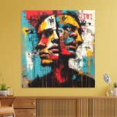 in een gekwelde ziel canvas afdruk (Insitu (Woonkamer))