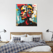 in een gekwelde ziel canvas afdruk (Insitu (Slaapkamer))