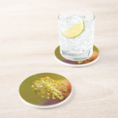 In een gele Hawaiian Hibiscus Zandsteen Onderzetter (Zijkant)