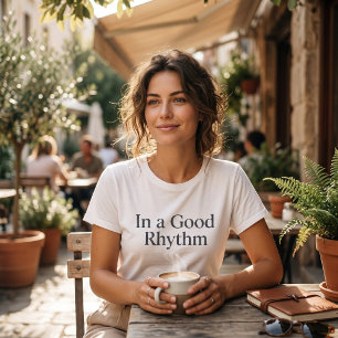 In een goede ritme minimalistische heren grafisch  t-shirt