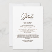 In één herfst wordt Floral bruiloft Kaart (Achterkant)