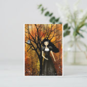 In een herfstbos briefkaart (Staand voorkant)