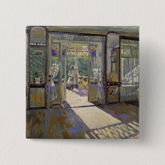 In een Huis, 1913 Vierkante Button 5,1 Cm (Voorkant)