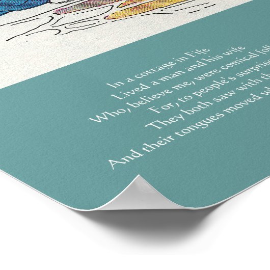 In een huisje in Fife woonde een man en zijn vrouw Poster (Hoek)