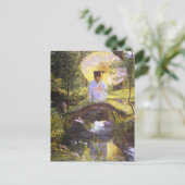 In een Japanse tuin van Lilla Cabot Perry Briefkaart (Staand voorkant)