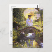 In een Japanse tuin van Lilla Cabot Perry Briefkaart (Voorkant / Achterkant)