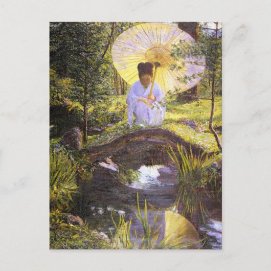 In een Japanse tuin van Lilla Cabot Perry Briefkaart (Voorkant)