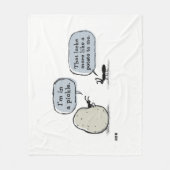In een kaartje | Funny Ants Cartoon | Humoureus Fleece Deken (Voorkant)