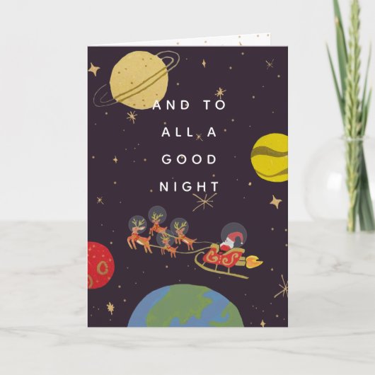 In een kerstkaart voor orbit feestdagen kaart (Voorkant)