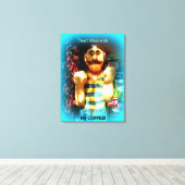 in een koffiedoek verpakt doek canvas afdruk (Insitu (Houten vloer))