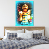 in een koffiedoek verpakt doek canvas afdruk (Insitu (Slaapkamer))