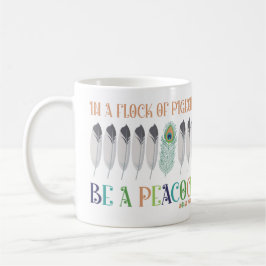 In een kudde duiven is een pacock koffiemok