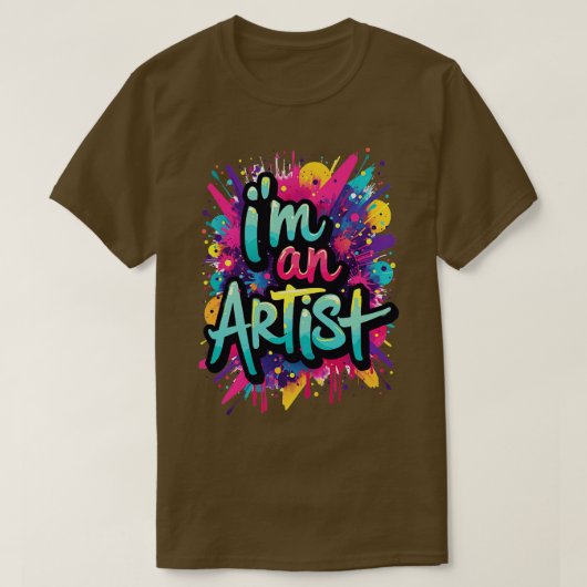 In een kunstenaar schattige graffiti tekst t-shirt (Design voorkant)