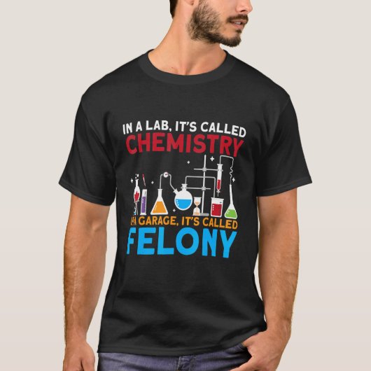 in een laboratorium met de naam chemistry science t-shirt (Voorkant)