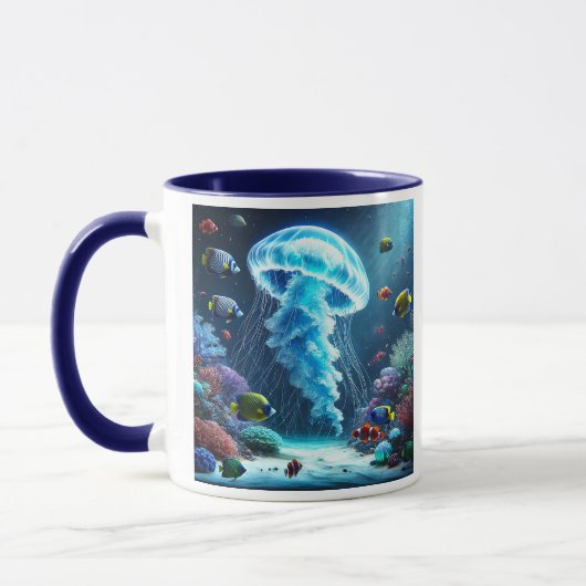 In een levend koraalrif. mok (Links)