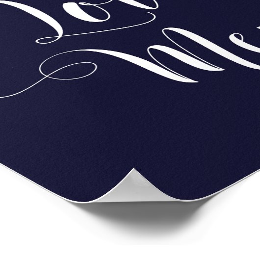 In een liefdevol trouwbord marineval poster (Hoek)