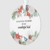 In een liefhebbend geheugen: Poinsettia & Pine Con Ornament (voorkant)