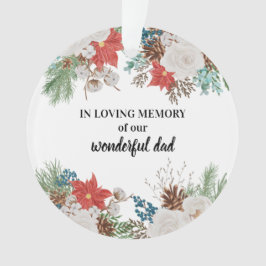 In een liefhebbend geheugen: Poinsettia & Pine Con Ornament