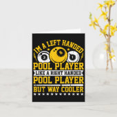 In een linkshandige poolspeler - Snooker Player Bi Kaart (Gele Bloem)