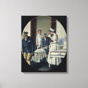 In een militair ziekenhuis canvas afdruk