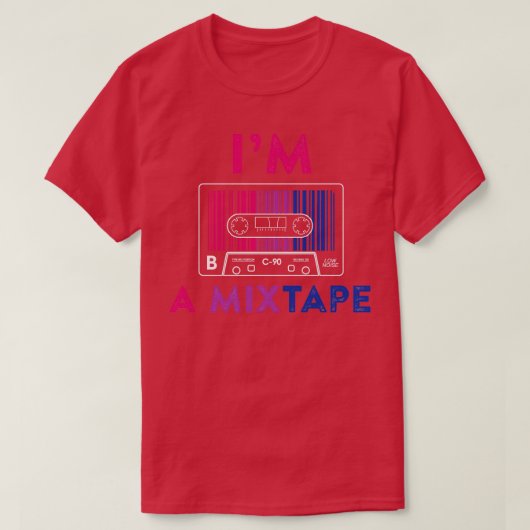 In een mixtape bisexual Pride LGBT Retro T-shirt (Design voorkant)