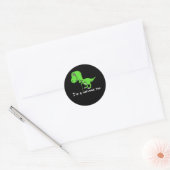 In een nerveuze rex mentale gezondheid bewustzijn  ronde sticker (Envelop)