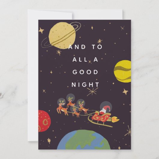 In een orbit kerstfotokaart feestdagenkaart (Voorkant)